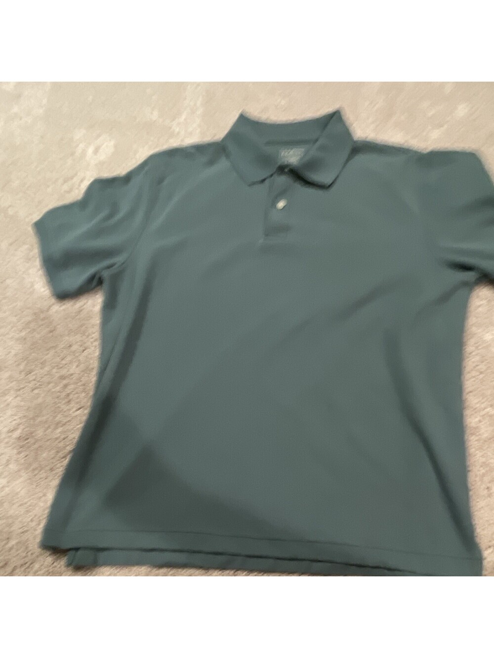 L.L.Bean Men's L Polo Green Solid Traditional Fit Short Sleeve Knit Button